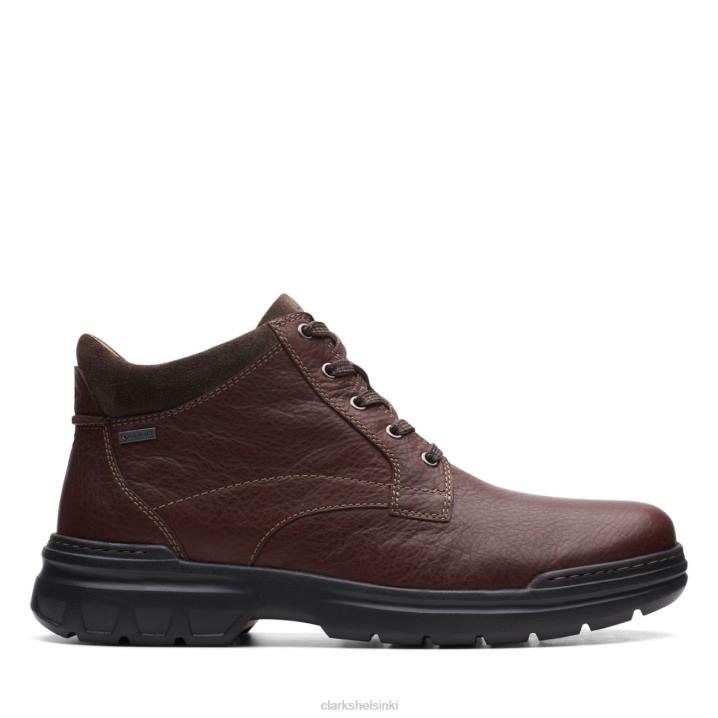 mahoga ny nahka clarks rockie 2 up gore-tex mahoga ny -nahka Clarks sukupuolineutraali 2DHN5667 mahonki nahkaa