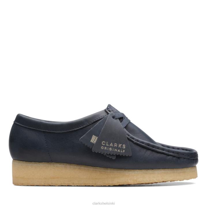 laivastonsininen nahka clarks wallabee navy nahka Clarks sukupuolineutraali 2DHN5115 laivastonsininen nahka