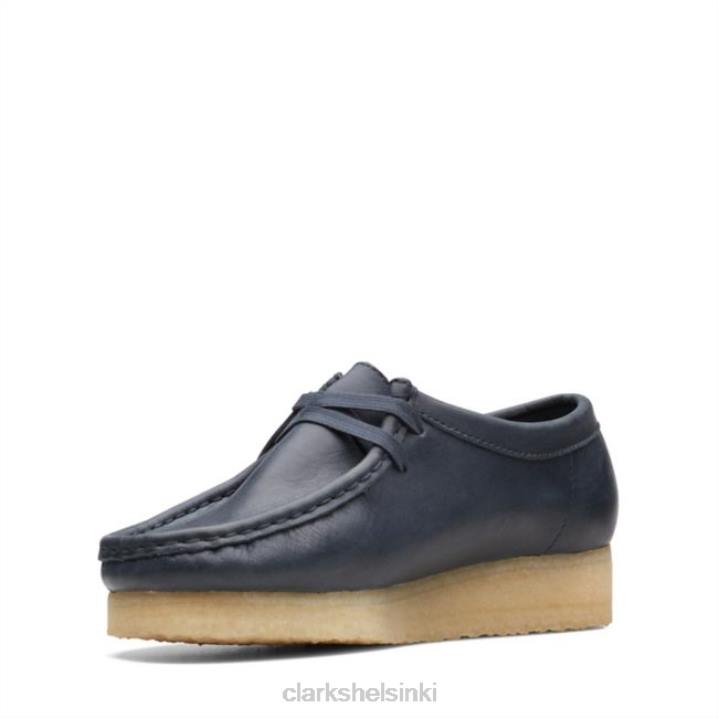 laivastonsininen nahka clarks wallabee navy nahka Clarks sukupuolineutraali 2DHN5115 laivastonsininen nahka