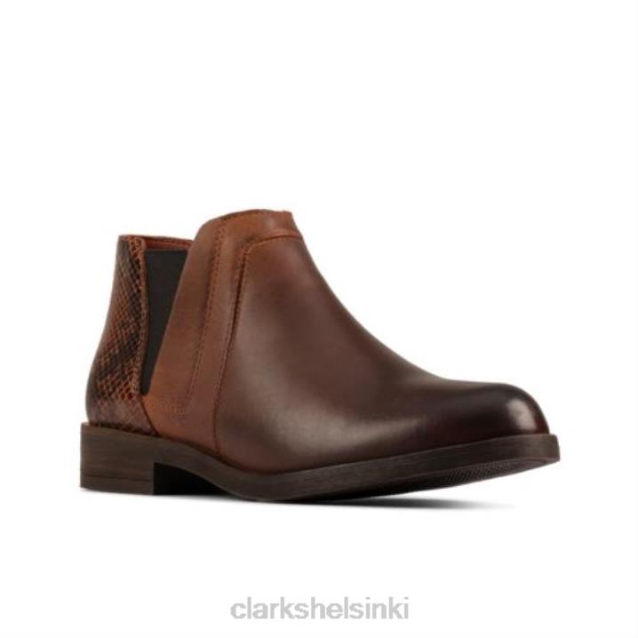 clarks demi2 beat tan combi Clarks sukupuolineutraali 2DHN4202 rusketuskombi