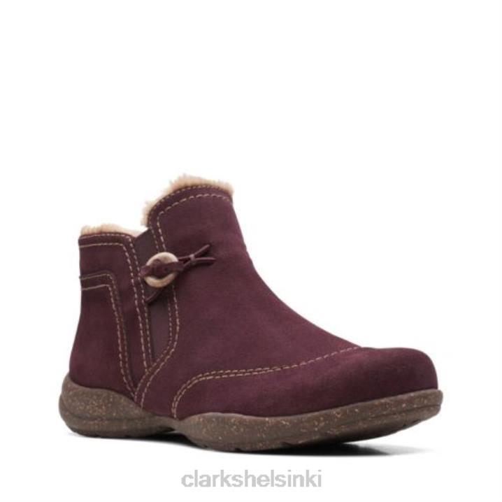 clarks rosevilleaster burgundinen mokka Clarks sukupuolineutraali 2DHN4154 viininpunainen mokka