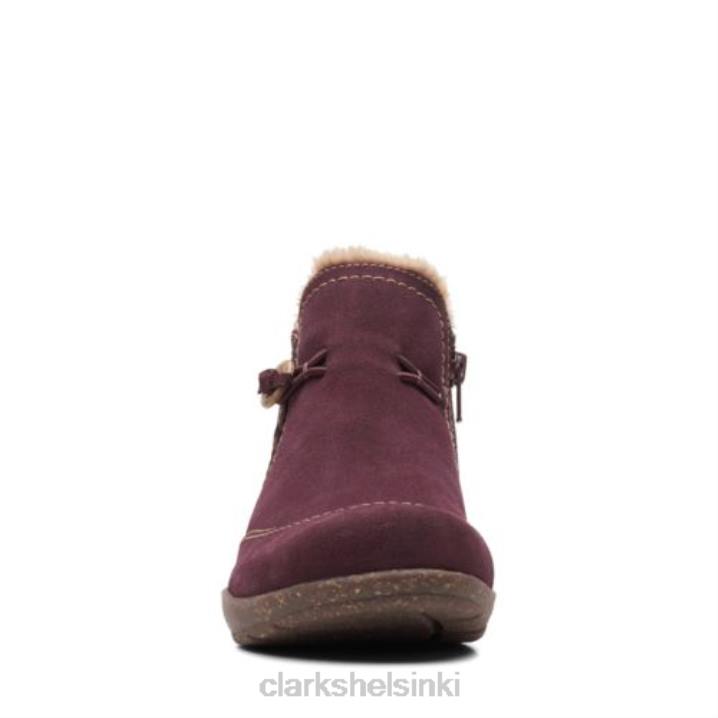 clarks rosevilleaster burgundinen mokka Clarks sukupuolineutraali 2DHN4154 viininpunainen mokka