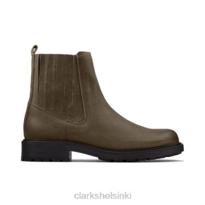 clarks tumma oliivi nahka orinoco2 mid Clarks sukupuolineutraali 2DHN4137 tummaa oliivi nahkaa