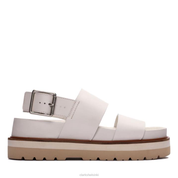 clarks valkoinen nahka orianna hihna valkoinen nahka Clarks sukupuolineutraali 2DHN5217 valkoista nahkaa