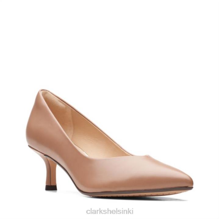 clarks violetti 55 court praline nahka praline nahka Clarks sukupuolineutraali 2DHN6194 praline nahkaa