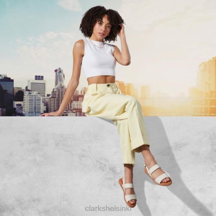 karsea hihna valkoinen clarks valkoinen Clarks sukupuolineutraali 2DHN5229 valkoinen