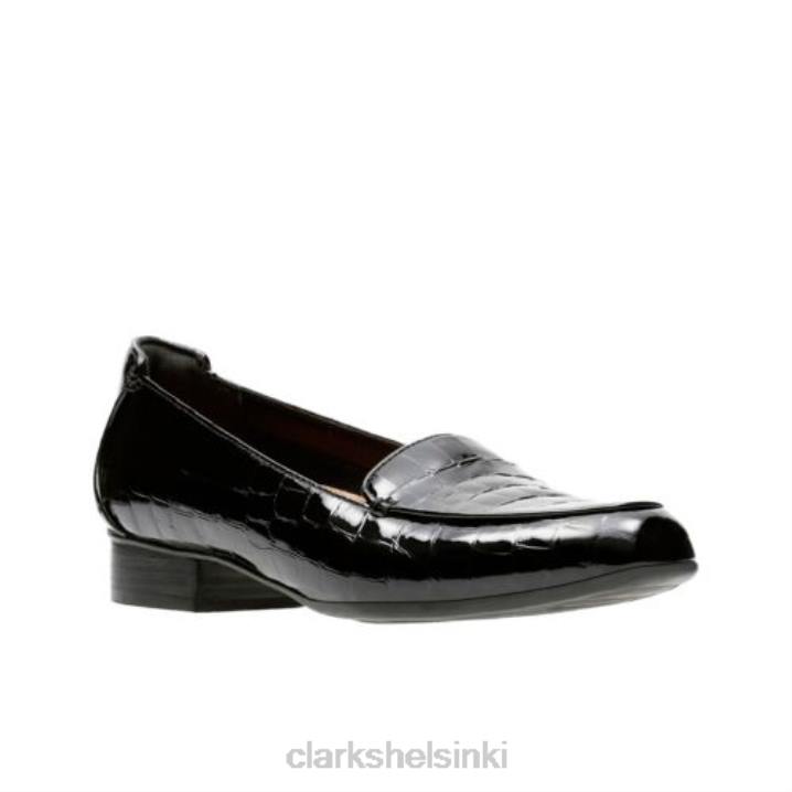 keesha luca clarks musta patentti/croc Clarks sukupuolineutraali 2DHN4063 musta patentti/croc