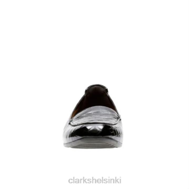 keesha luca clarks musta patentti/croc Clarks sukupuolineutraali 2DHN4063 musta patentti/croc