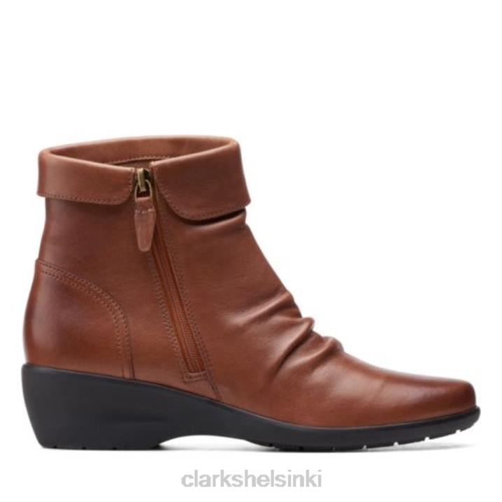 tummanruskea nahka clarks rosely vetoketju Clarks sukupuolineutraali 2DHN4144 tummanruskea nahka