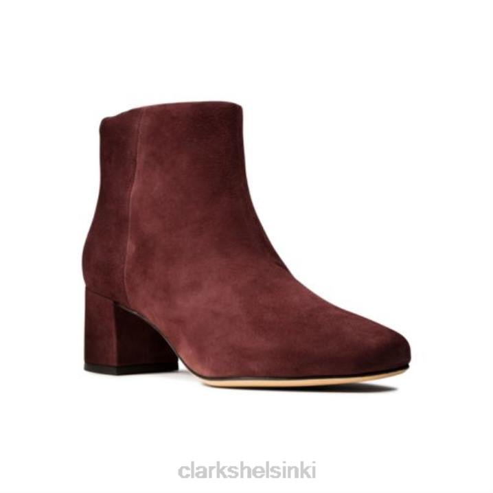 viininpunainen läpinäkyvä kasvisto Clarks sukupuolineutraali 2DHN4236 viininpunainen