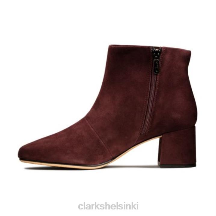 viininpunainen läpinäkyvä kasvisto Clarks sukupuolineutraali 2DHN4236 viininpunainen