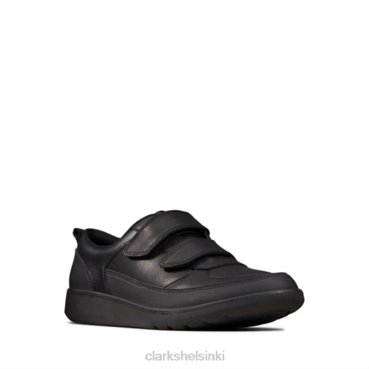 clarks black leather scape flare nuoriso musta nahka Clarks sukupuolineutraali 2DHN5833 musta nahka