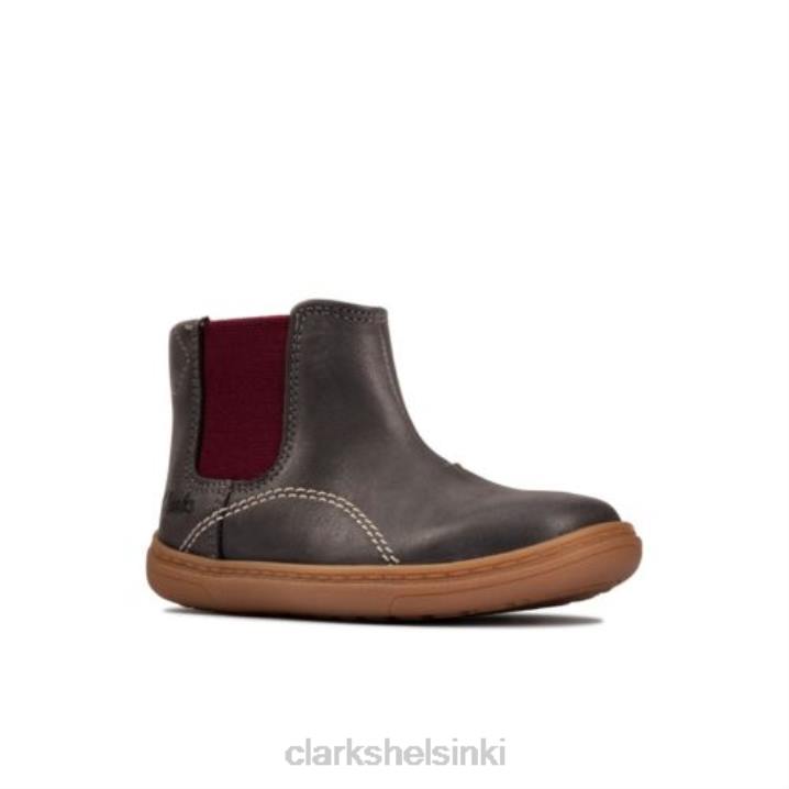 clarks flash meri fst f sovi tummanharmaa lea Clarks sukupuolineutraali 2DHN4786 tummanharmaa lea