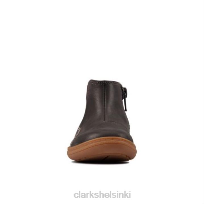 clarks flash meri fst f sovi tummanharmaa lea Clarks sukupuolineutraali 2DHN4786 tummanharmaa lea