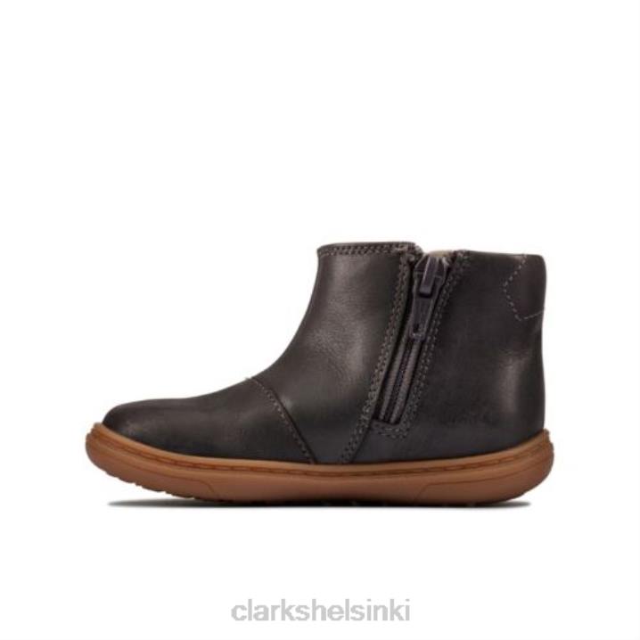 clarks flash meri fst f sovi tummanharmaa lea Clarks sukupuolineutraali 2DHN4786 tummanharmaa lea