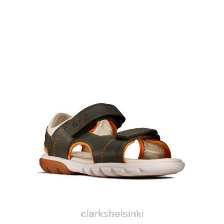 clarks khaki nahka rocco wave jnr g istuvuus Clarks sukupuolineutraali 2DHN4865 khaki nahkaa