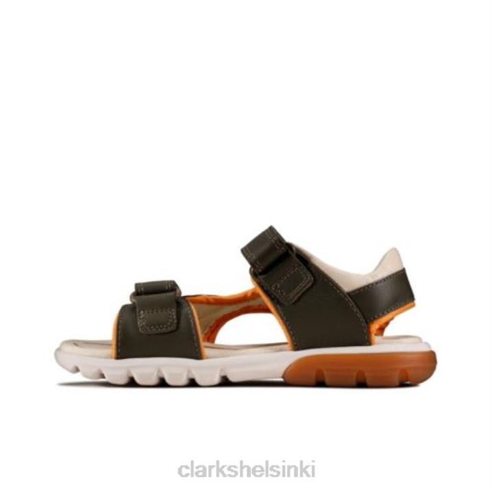 clarks khaki nahka rocco wave jnr g istuvuus Clarks sukupuolineutraali 2DHN4865 khaki nahkaa