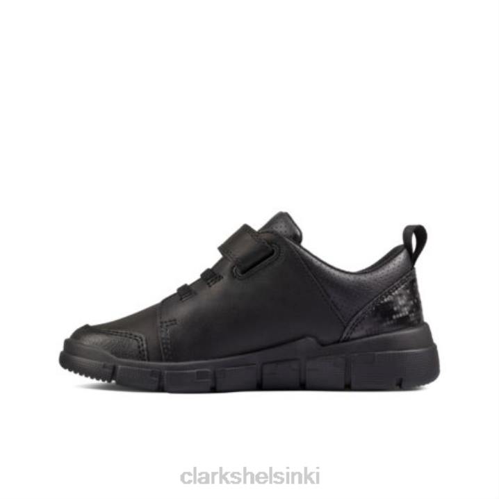 clarks koodaa flash jnr g sovi musta nahka Clarks sukupuolineutraali 2DHN4946 musta nahka