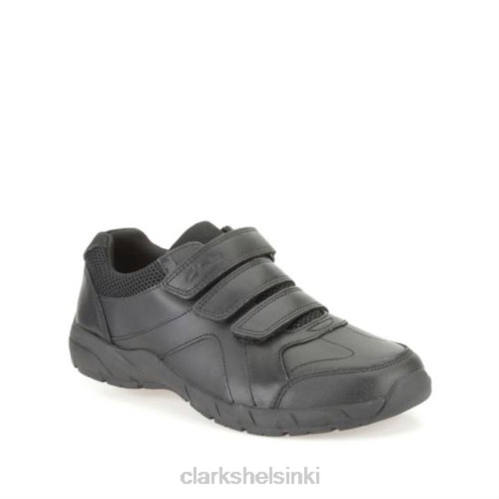 clarks musta nahka ilma oppia inf g fit Clarks sukupuolineutraali 2DHN4969 musta nahka