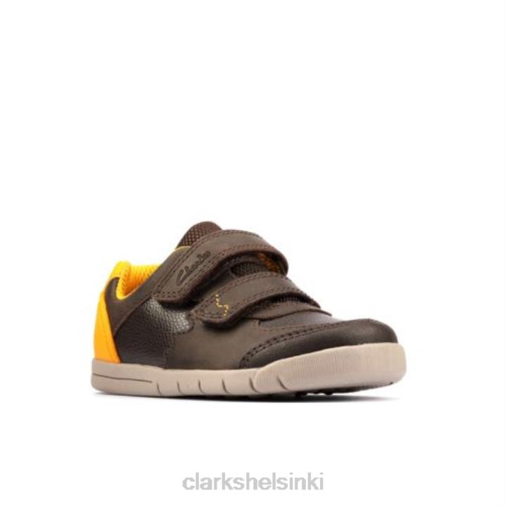 clarks ruskea nahka rex play fst g fit Clarks sukupuolineutraali 2DHN4953 ruskeaa nahkaa