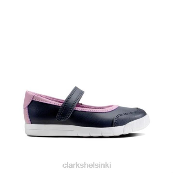 laivastonsininen nahka clarks emery halo fst g fit Clarks sukupuolineutraali 2DHN4728 laivastonsininen nahka