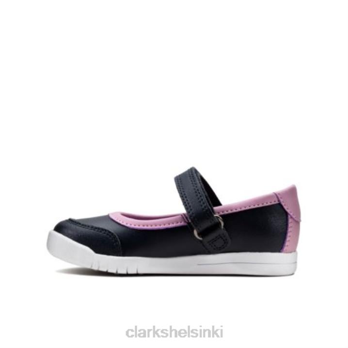 laivastonsininen nahka clarks emery halo fst g fit Clarks sukupuolineutraali 2DHN4728 laivastonsininen nahka