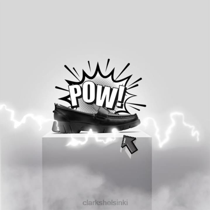 musta nahka clarks haara slip nuoriso musta nahka Clarks sukupuolineutraali 2DHN5968 musta nahka