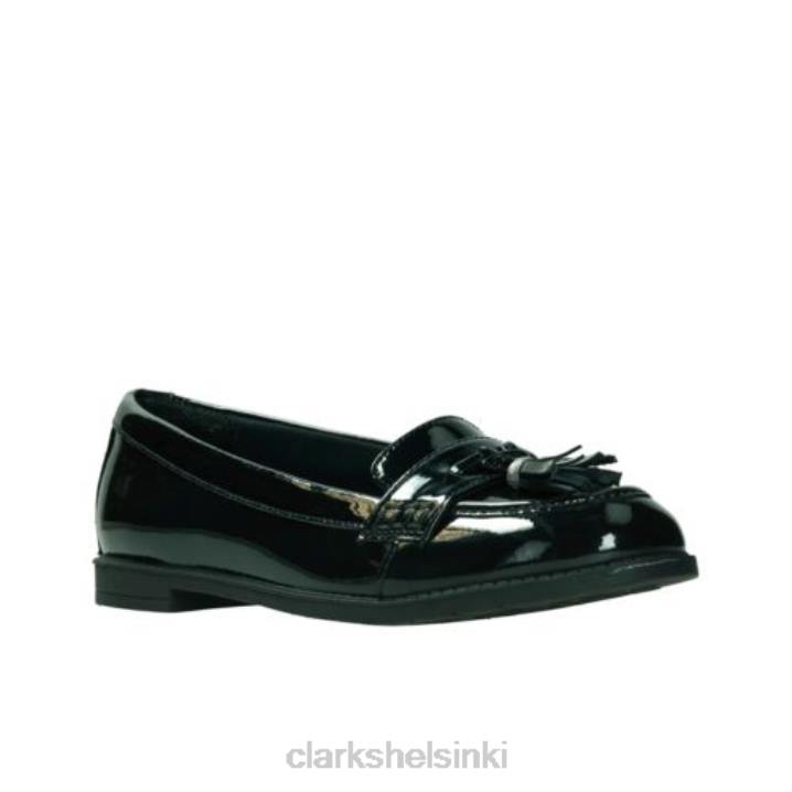 musta patentoitu clarks preppy edge snr-f fit Clarks sukupuolineutraali 2DHN4683 musta patentti