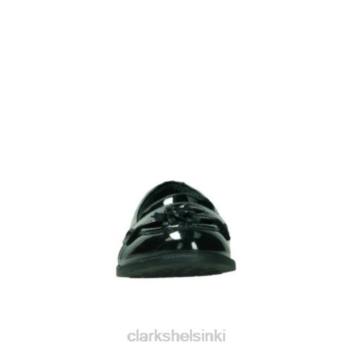 musta patentoitu clarks preppy edge snr-f fit Clarks sukupuolineutraali 2DHN4683 musta patentti