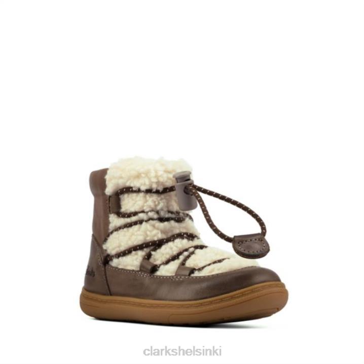 ruskea nahka flash moon taapero ruskea nahka clarks Clarks sukupuolineutraali 2DHN5788 ruskeaa nahkaa