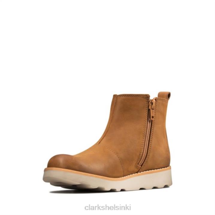 tan nahkakruunu halo kid rusketus nahka clarks Clarks sukupuolineutraali 2DHN5748 ruskea nahka