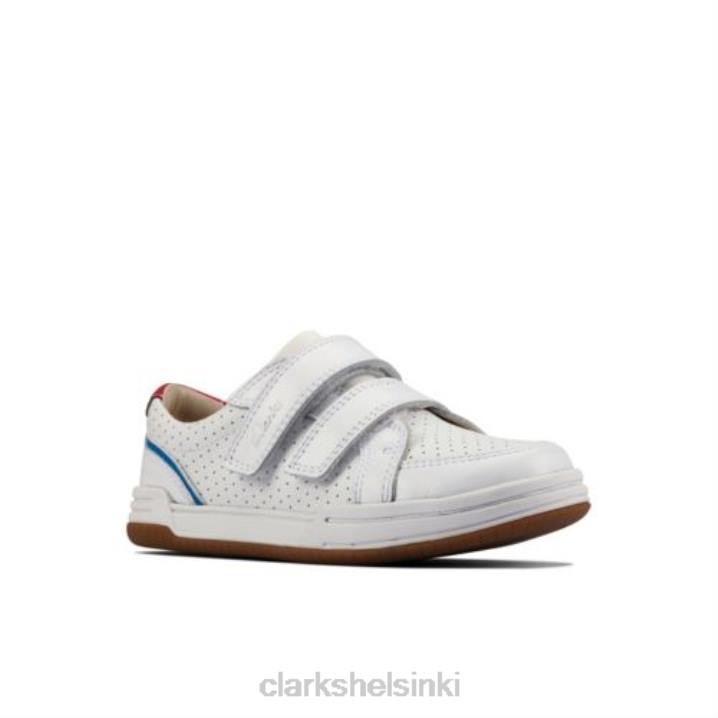 valkoinen nahka fawn soolo jnr f fit clarks Clarks sukupuolineutraali 2DHN4956 valkoista nahkaa