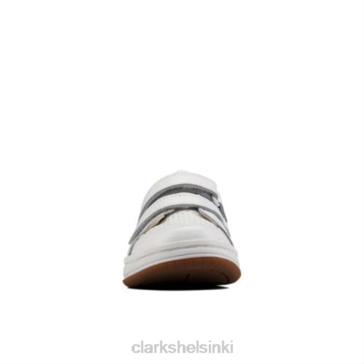 valkoinen nahka fawn soolo jnr f fit clarks Clarks sukupuolineutraali 2DHN4956 valkoista nahkaa