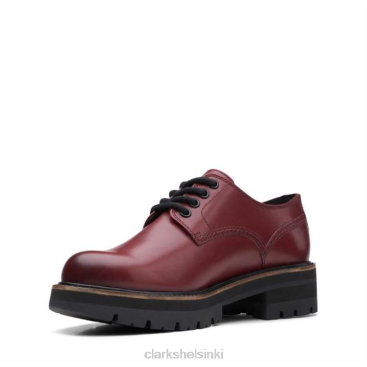 clarks chestnut leather orianna derby kastanjanahka Clarks sukupuolineutraali 2DHN5017 kastanjan nahkaa