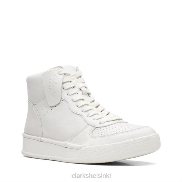 clarks valkoinen nahkainen askartelukuppi mid Clarks sukupuolineutraali 2DHN6009 valkoista nahkaa