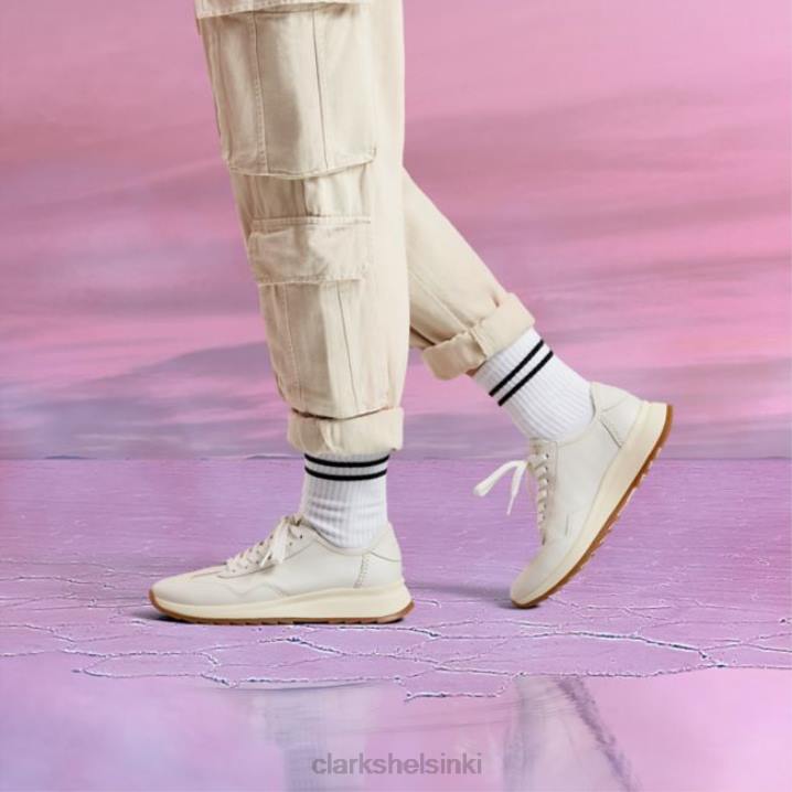 luonnonvalkoinen nahka dash lite lo off white leather clarks Clarks sukupuolineutraali 2DHN6084 luonnonvalkoista nahkaa