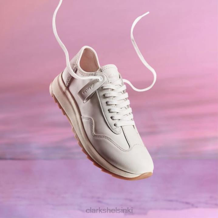 luonnonvalkoinen nahka dash lite lo off white leather clarks Clarks sukupuolineutraali 2DHN6084 luonnonvalkoista nahkaa