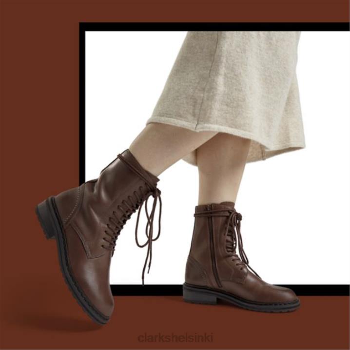 tummanruskea nahka tilham pitsi tummanruskea nahka clarks Clarks sukupuolineutraali 2DHN5300 tummanruskeaa nahkaa