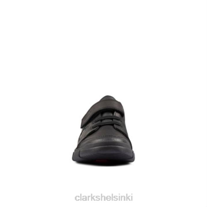 clarks koodaa flash inf f fit musta nahka Clarks lapset 2DHN4874 musta nahka