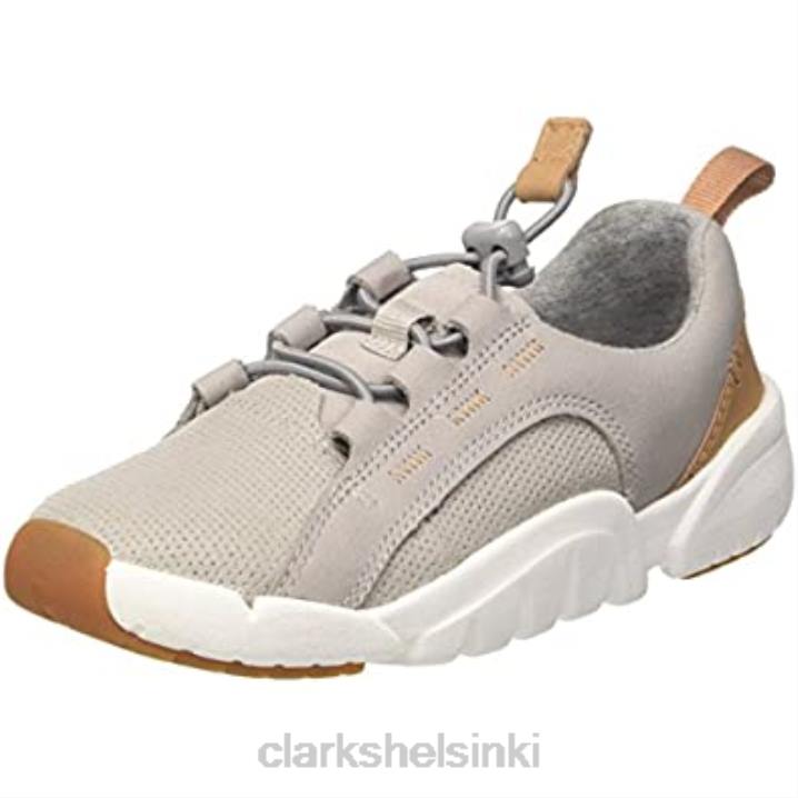 clarks boys tri weave tennarit harmaa harmaa nahka harmaa nahka Clarks lapset 2DHN2594 harmaa harmaa nahka harmaa nahka