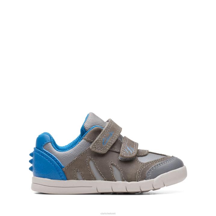 clarks grey/blue rex play t Clarks lapset 2DHN3849 harmaa/sininen