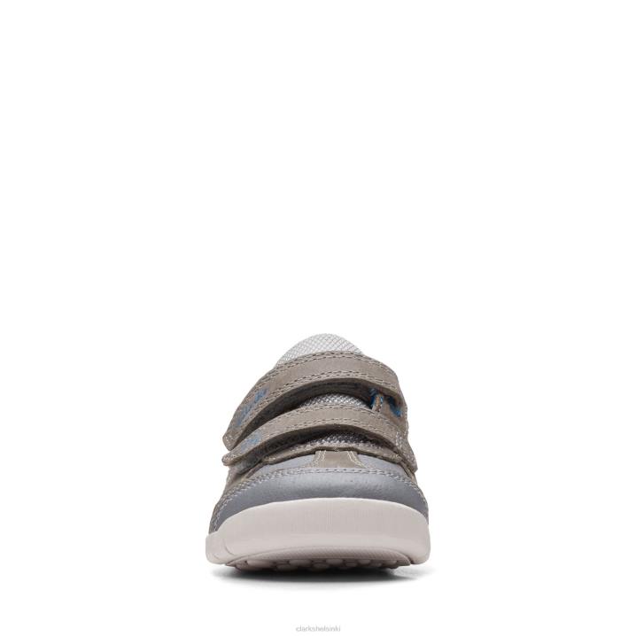 clarks grey/blue rex play t Clarks lapset 2DHN3849 harmaa/sininen