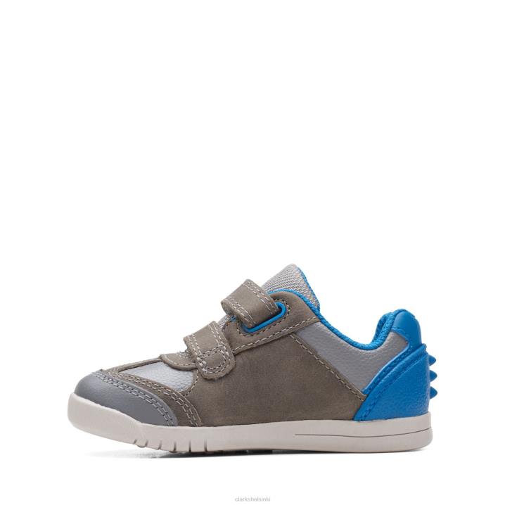clarks grey/blue rex play t Clarks lapset 2DHN3849 harmaa/sininen