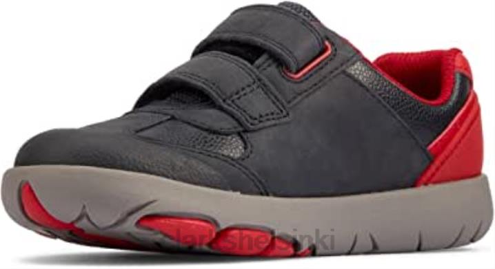clarks boy's rex play k tennarit laivastonpunainen Clarks lapset 2DHN738 laivastonpunainen