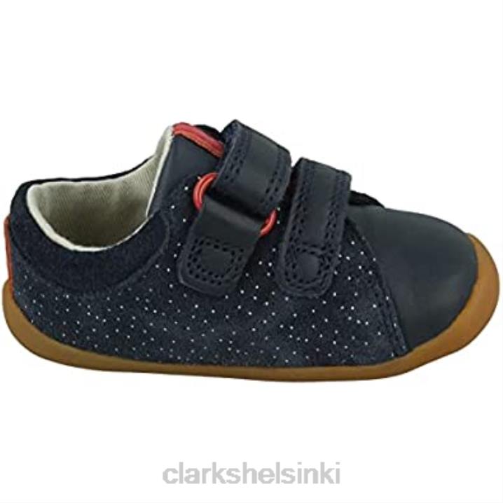 navy mokka clarks poikavauvat roamer bear t tennarit lapsi Clarks lapset 2DHN1512 laivastonsininen mokka