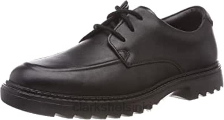 clarks black boy's asher grove derbyt Clarks lapset 2DHN1889 musta nahka musta nahka