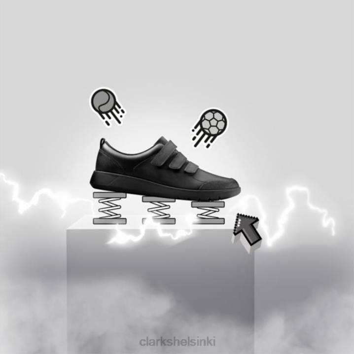 scape sky nuoriso musta nahka clarks musta nahka Clarks lapset 2DHN5831 musta nahka