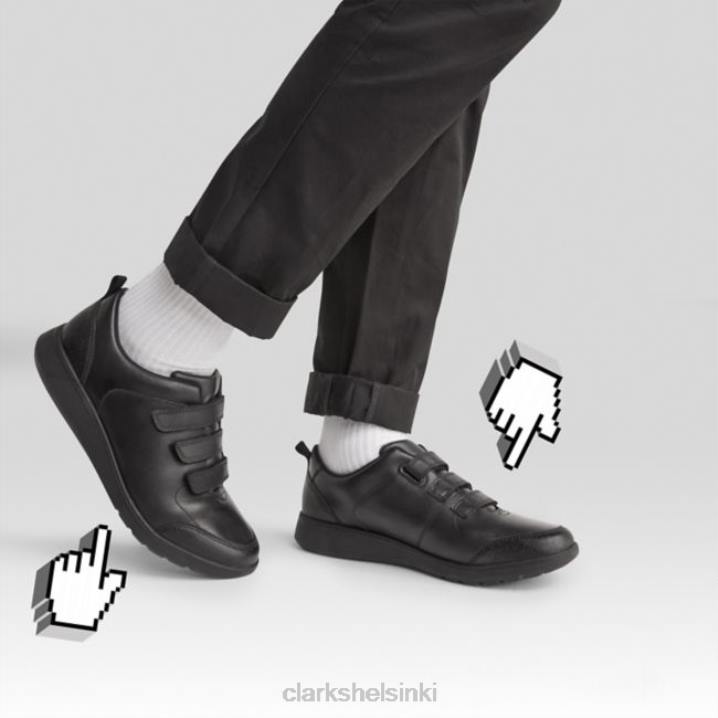 scape sky nuoriso musta nahka clarks musta nahka Clarks lapset 2DHN5831 musta nahka