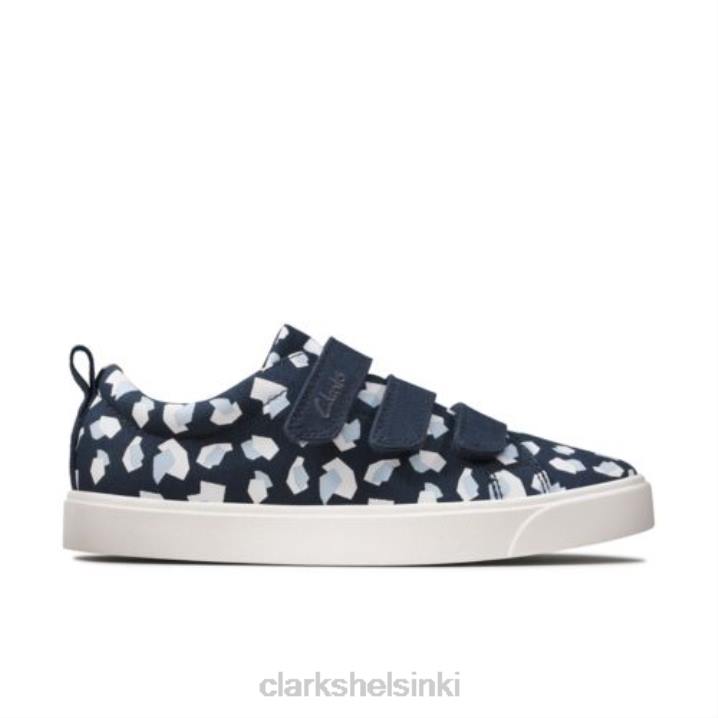 city ​​vibe inf g fit clarks navy print Clarks lapset 2DHN4599 laivasto printti