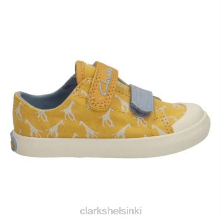 clarks yel matala tekstiili halcy hop fst g fit Clarks lapset 2DHN4809 keltainen tekstiili